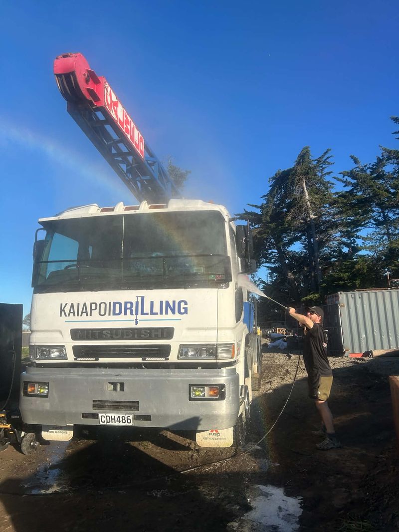 Drilling rig in action