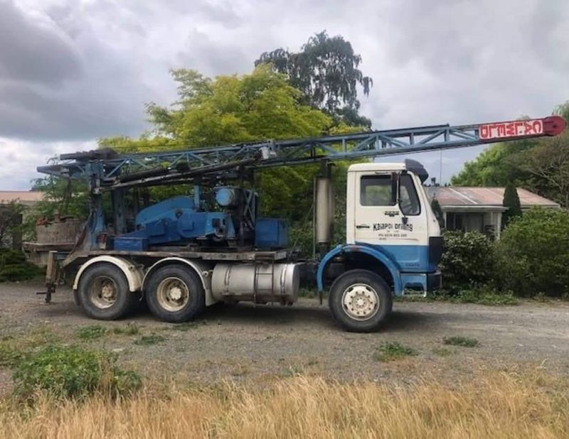 Rig truck on gravel road
